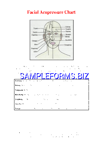 Facial Acupressure Chart pdf free